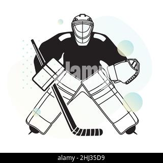 Eishockey-Spieler - Stockillustration als EPS 10 Datei Stock Vektor