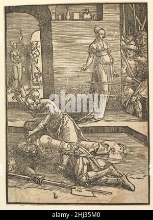 Jael Killing Sisera, ohne Zierrahmen (Kopie) Anfang 16th Jahrhundert nach Lucas van Leyden Niederlandisch. Jael Killing Sisera, ohne Zierrahmen (Kopie) 364837 Stockfoto