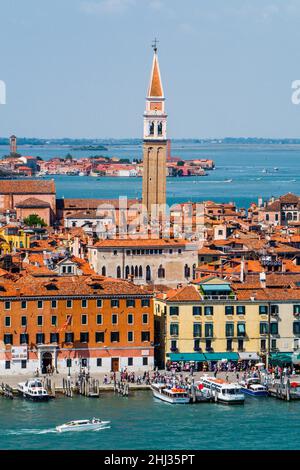 Blick auf die Uferpromenade und das Castello-Viertel, Venedig, Lagunenstadt, Venetien, Italien, Venedig, Venetien, Italien Stockfoto