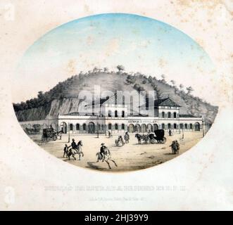 Sébastien Auguste Sisson - Estação da Estrada de Ferro D. Pedro II. Stockfoto