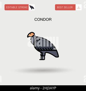 Einfaches Vektorsymbol „Condor“. Stock Vektor