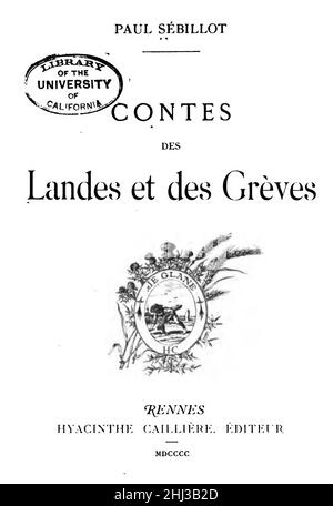 Sébillot - Contes des landes et des grèves (Seite 10). Stockfoto