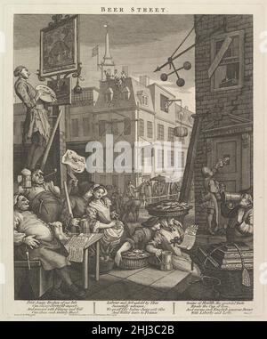 Beer Street 1. Februar 1751 William Hogarth Britisch. Beer Street 399845 Stockfoto