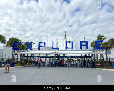 Kennedy Space Center Visitor Complex in Cape Canaveral, Florida, USA. 21st. Januar 2022 Stockfoto