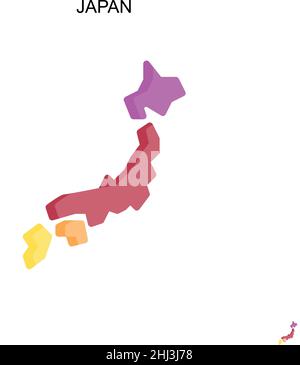 Japan einfaches Vektorsymbol. Illustration Symbol Design-Vorlage für Web mobile UI-Element. Stock Vektor