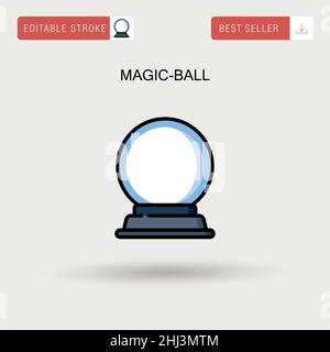 Magic-Ball einfaches Vektorsymbol. Stock Vektor