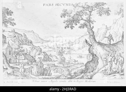 Pars Secunda aus Topographia Variarum Regionum 17th. Jahrhundert nach Hans Bol Niederländisches. Pars Secunda aus Topographia Variarum Regionum 434559 Stockfoto