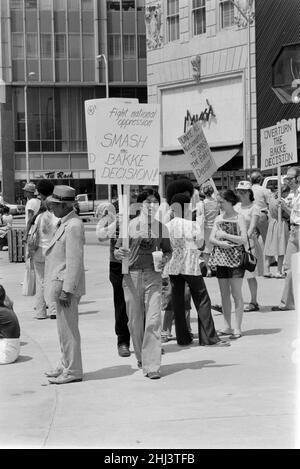 Atlanta, Georgia - Protest gegen die Supreme Courts Bakke Entscheidung - 1978 Stockfoto