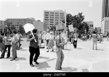 Atlanta, Georgia - Protest gegen die Supreme Courts Bakke Entscheidung - 1978 Stockfoto