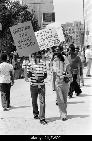 Atlanta, Georgia - Protest gegen die Supreme Courts Bakke Entscheidung - 1978 Stockfoto