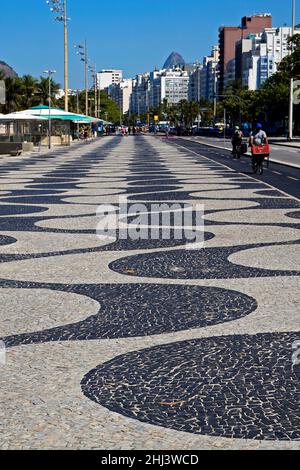 Bürgersteig am CoCoCoCoCodaper Beach, Rio Stockfoto