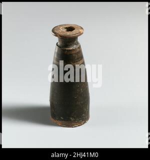 Terracotta Columbus Alabastrum (Parfümvase) 5th. Jahrhundert v. Chr. Griechisch, attisch zwei helle Bänder um den Hals.. Terracotta Columbus Alabastra (Parfümvase) 255788 Stockfoto