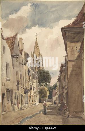 Ansicht von Issy (A Street in Issy-les-Moulineaux, seine) 1820–74 Thomas Shotter Boys British. Blick auf Issy (Eine Straße in Issy-les-Moulineaux, seine) 340867 Stockfoto