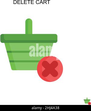 Einfaches Vektorsymbol für Warenkorb löschen. Illustration Symbol Design-Vorlage für Web mobile UI-Element. Stock Vektor