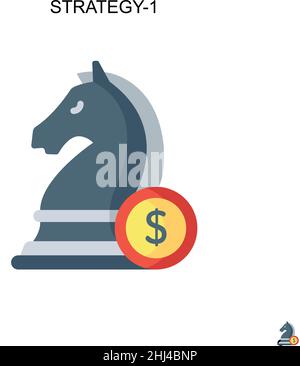 Strategy-1 einfaches Vektorsymbol. Illustration Symbol Design-Vorlage für Web mobile UI-Element. Stock Vektor