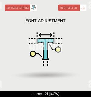 Einfaches Vektorsymbol für die Schriftartanpassung. Stock Vektor