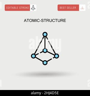 Einfaches Vektorsymbol für atomare Strukturen. Stock Vektor