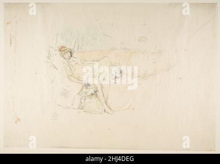 Drapierte Figur Reclining 1892 James McNeill Whistler American. Drapierte Figur Reclining 372898 Stockfoto