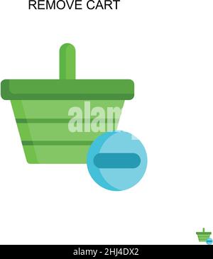 Einfaches Vektorsymbol für den Einkaufswagen entfernen. Illustration Symbol Design-Vorlage für Web mobile UI-Element. Stock Vektor