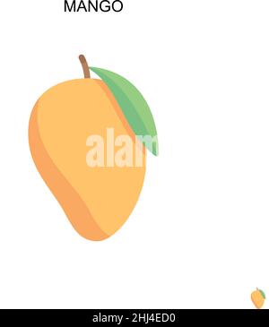 Einfaches Mango-Vektor-Symbol. Illustration Symbol Design-Vorlage für Web mobile UI-Element. Stock Vektor