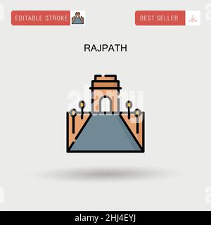 Einfaches Vektor-Symbol für Rajpath. Stock Vektor