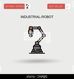 Einfaches Vektorsymbol für Industrieroboter. Stock Vektor