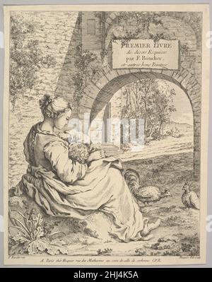 Frontispiz Mitte bis Ende des 18th. Jahrhunderts Jacques Gabriel Huquier Französisch. Frontispiz 394623 Stockfoto