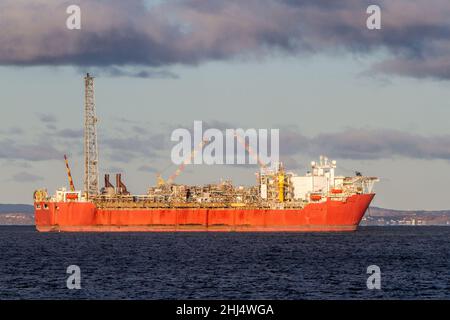 FPSO-Behälter für Öl und Gas Stockfoto