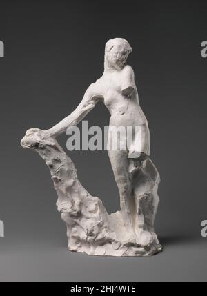 Studie für Galatea modelliert ca. 1889, vor 1912 gegossen Auguste Rodin der Franzose Rodin hinterfragte skulpturale ideale, indem er seine Figuren in unterschiedlichen Stadien der Unvollständigung zurückließ. In dieser Studie für den Marmor Pygmalion und Galatea taucht die Figur von Galatea anmutig aus einem formlosen Sockel auf. Die abgeschnittene und gesichtslose Figur evoziert den Prozess der künstlerischen Formung durch expressive Fragmente. Studie für Galatea. Auguste Rodin (Französisch, Paris 1840–1917 Meudon). Französisch. Modelliert ca. 1889, vor 1912 gegossen. Gipsguss. Skulptur Stockfoto