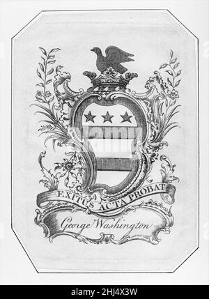 Bücherregal von George Washington 1772 Anonym, britisch, 18th Jahrhundert britisch. Exlibris von George Washington 432480 Stockfoto