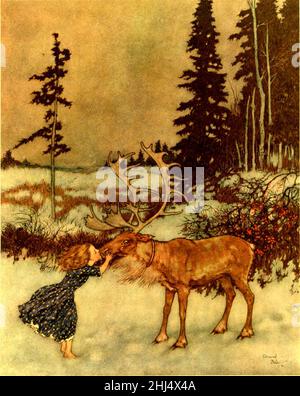 Geschichten von Hans Andersen - Edmund Dulac Farbtafel auf Seite 063. Stockfoto