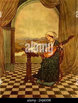 Geschichten von Hans Andersen - Edmund Dulac Farbtafel auf Seite 225. Stockfoto