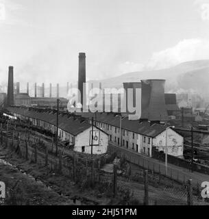 Tredegar, Blaenau Gwent, Wales. Gelegen innerhalb der historischen Grenzen von Monmouthshire. September 1960. Stockfoto