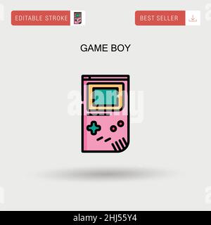 Game Boy einfache Vektor-Symbol. Stock Vektor