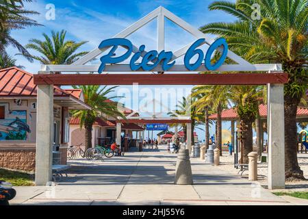 Eintritt zum Pier 60 am Clearwater Beach - Clearwater, Florida, USA Stockfoto