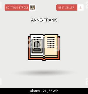 Anne-frank einfaches Vektorsymbol. Stock Vektor