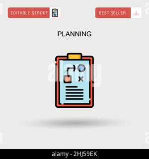 Einfaches Vektorsymbol für die Planung. Stock Vektor