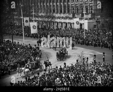 Die Hochzeit von Prinzessin Margaret und Antony Armstrong-Jones. 6th Mai 1960. Stockfoto