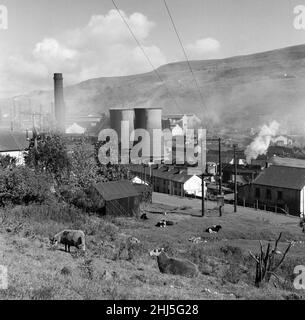 Tredegar, Blaenau Gwent, Wales. Gelegen innerhalb der historischen Grenzen von Monmouthshire. September 1960. Stockfoto