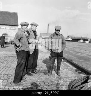 Tolle Yarmouth und Gorleston Lifeboat Crew. 6th. November 1959. Stockfoto