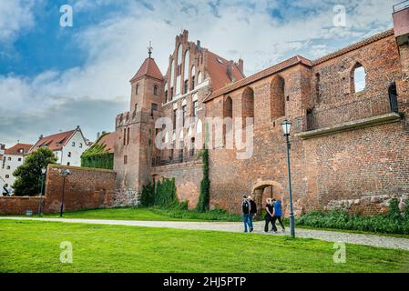 Torun, Polen - 11. August 2021. Ruinen der Burg von Teutonic Stockfoto