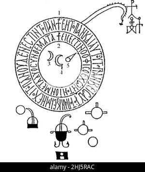 Stilisierte Figur aus Kleopatras alchemischem Chrysopoeia. Stockfoto