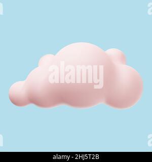 3D realistische einfache Wolken Stock Vektor
