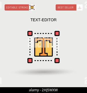 Text-Editor einfaches Vektor-Symbol. Stock Vektor