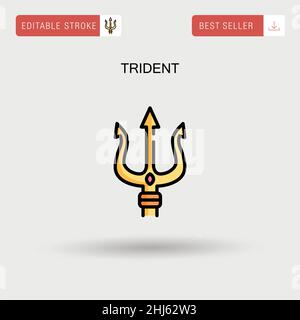 Einfaches Vektorsymbol Trident. Stock Vektor