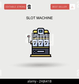 Slot Maschine einfachen Vektor-Symbol. Stock Vektor