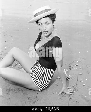 1956 Venedig Film Festival, Freitag, 31. August 1956. Unser Bild zeigt... Die italienische Schauspielerin Silvia De Vietri. Stockfoto