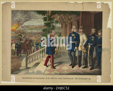 Kapitulation Napoleons III. Am Sept. 2D. 1870 Übergabe von Napoleon III. Stockfoto