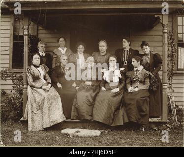 Susan B. Anthony mit Frauenrechtlerin, 1896. Stockfoto