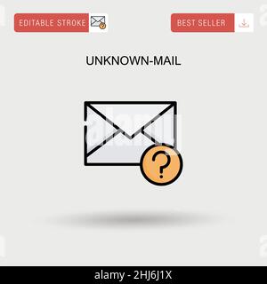 Unknown-Mail Simple Vector-Symbol. Stock Vektor